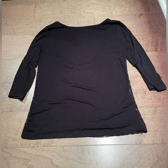 Zara size medium low back lace 3/4 sleeve shirt - Picture 2 of 5